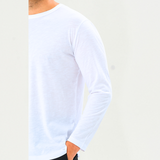 Qsimple Uzun Kollu Flamlı Modal Erkek T-shirt My Store