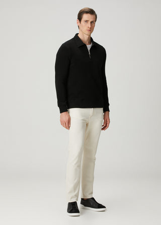 St. Moritz | Polo Yarım Fermuarlı Sweatshirt – Siyah My Store