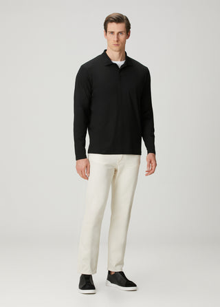 Milano | Polo Uzun Kollu – Qsimple Muscle Up Fit T-shirt - Siyah My Store