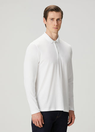 Milano | Polo Uzun Kollu – Qsimple Muscle Up Fit T-shirt - Beyaz My Store