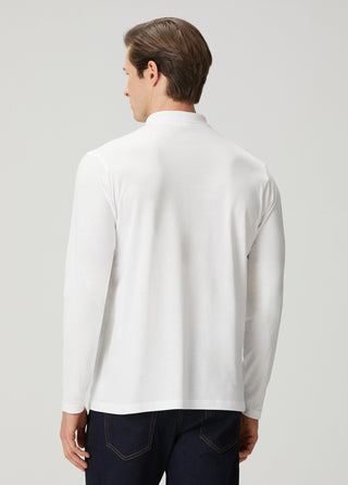 Milano | Polo Uzun Kollu – Qsimple Muscle Up Fit T-shirt - Beyaz My Store