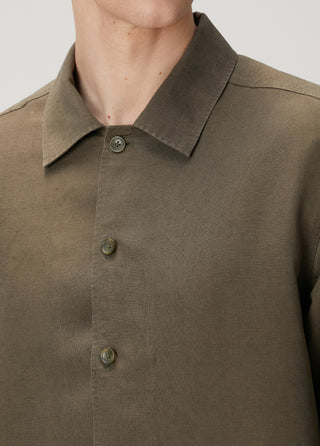 Qsimple Premium Keten-Lyocell Karışımı Haki Ceket SIMPLEQLOTH