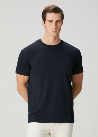 Copenhagen | Premium Interlok Qsimple MuscleFit Tişört  – Koyu Lacivert SIMPLEQLOTH