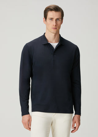 Milano | Polo Uzun Kollu – Qsimple Muscle Up Fit T-shirt - Koyu Lacivert My Store