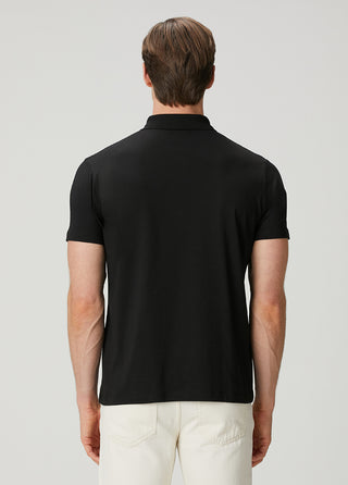 Monaco | Polo Kısa Kollu – Qsimple Muscle Up Fit T-shirt - Siyah My Store