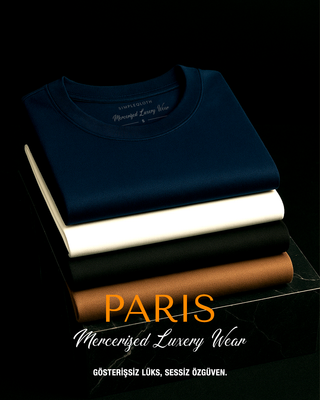 Paris - Lüks Merserize Pamuk Qsimple Mucle Up Fit Tişört