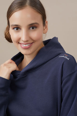 Qsimple Oversize Hoodie 100% Organic Cotton Anthracite