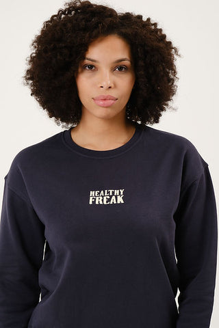 Qsimple Healthy Freak Anthracite Sweatshirt 100% Organic Cotton