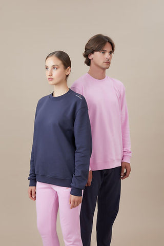 Qsimple Oversize Sweatshirt 100% Organic Cotton Lavender