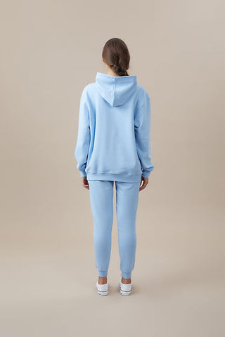 Qsimple Oversize Hoodie 100% Organic Cotton Blue