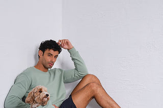Qsimple  %100 Organik Pamuklu Köpek Hoodie ve Sweatshirt Kombin