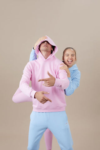 Qsimple Oversize Hoodie 100% Organic Cotton Blue