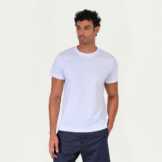 Slim Fit Bisiklet Yaka Organik Tshirt