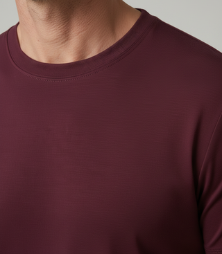 Cappadocia | Brushed Rayon Fluid - Qsimple Muscle Fit Hide Belly Tshirt - Lav SIMPLEQLOTH