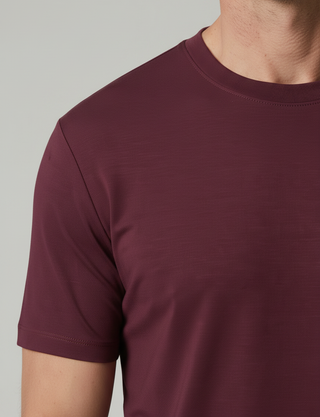 Cappadocia | Brushed Rayon Fluid - Qsimple Muscle Fit Hide Belly Tshirt - Lav SIMPLEQLOTH