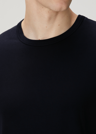Qsimple Modal Luxe Touch™ – Muscle Up Fit Koyu Lacivert Tişört