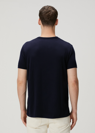 Qsimple Modal Luxe Touch™ – Muscle Up Fit Koyu Lacivert Tişört