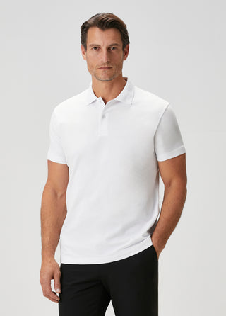 Heritage I Beyaz Premium Pamuk Pike Polo - Gizli Patlı & Formunu Koruyan Qsimple Muscle Fit My Store