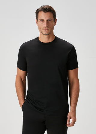 Bosphorus V2 | Ribana Yaka Premium Pamuk Modal - Qsimple Muscle Up Fit Tişört - Siyah My Store