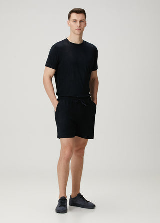 Qsimple Towelling Luxe Modal Lacivert Shorts