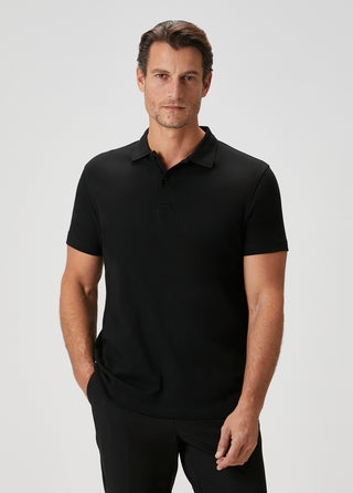 Heritage I Siyah Premium Pamuk Pike Polo - Gizli Patlı & Formunu Koruyan Qsimple Muscle Fit My Store