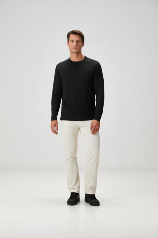 Siena | Uzun Kollu – Qsimple Muscle Fit Bisiklet Yaka Tişört - Siyah My Store