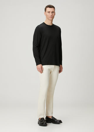 Siena | Uzun Kollu – Qsimple Muscle Fit Bisiklet Yaka Tişört - Siyah My Store