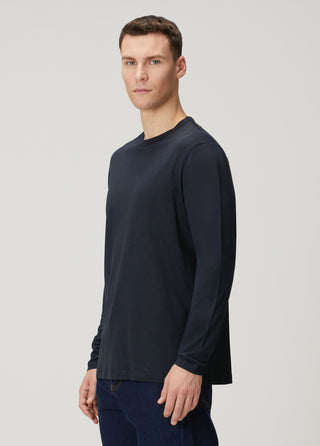 Siena | Uzun Kollu – Qsimple Muscle Fit Bisiklet Yaka Tişört - Koyu Lacivert My Store