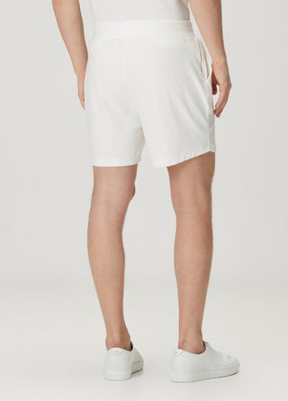Qsimple Towelling Luxe Modal Beyaz Shorts SIMPLEQLOTH