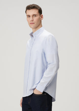 Qsimple Dark Navy Blue Crew Neck Modal Men's T-shirt