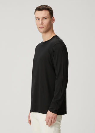 Siena | Uzun Kollu – Qsimple Muscle Fit Bisiklet Yaka Tişört - Siyah My Store