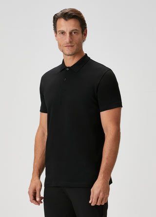 Heritage I Siyah Premium Pamuk Pike Polo - Gizli Patlı & Formunu Koruyan Qsimple Muscle Fit My Store