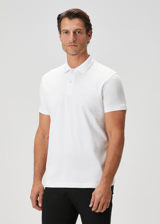 Heritage I Beyaz Premium Pamuk Pike Polo - Gizli Patlı & Formunu Koruyan Qsimple Muscle Fit My Store