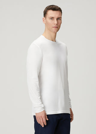 Siena | Uzun Kollu – Qsimple Muscle Fit Bisiklet Yaka Tişört - Beyaz My Store