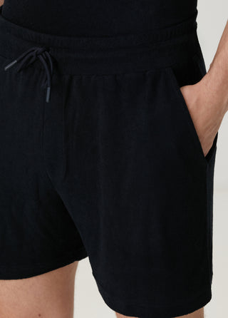 Qsimple Towelling Luxe Modal Lacivert Shorts