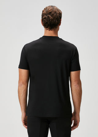 Bosphorus V2 | Ribana Yaka Premium Pamuk Modal - Qsimple Muscle Up Fit Tişört - Siyah My Store