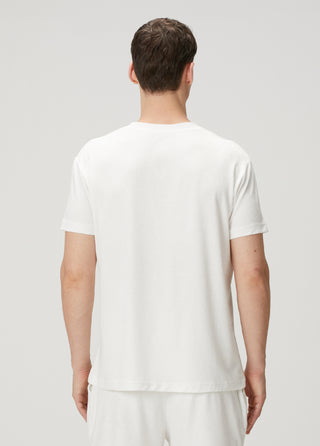 Qsimple Towelling Luxe Modal Beyaz Muscle Up Fit T-shirts