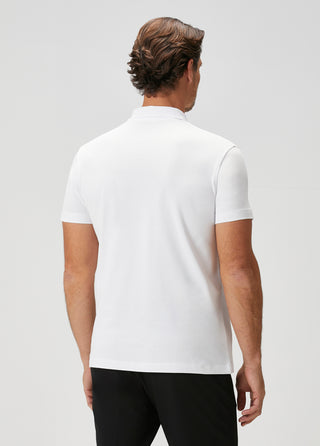 Heritage I Beyaz Premium Pamuk Pike Polo - Gizli Patlı & Formunu Koruyan Qsimple Muscle Fit My Store