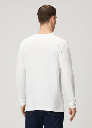 Siena | Uzun Kollu – Qsimple Muscle Fit Bisiklet Yaka Tişört - Beyaz My Store