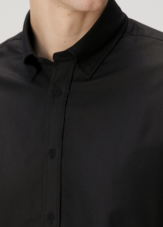 Qsimple Dark Navy Blue Crew Neck Modal Men's T-shirt