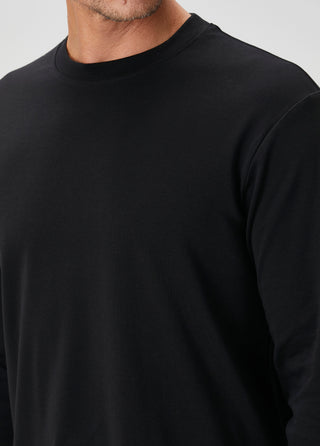 Oslo | Uzun Kollu Tişört – Premium Interlok Qsimple Muscle Up Fit - Siyah SIMPLEQLOTH