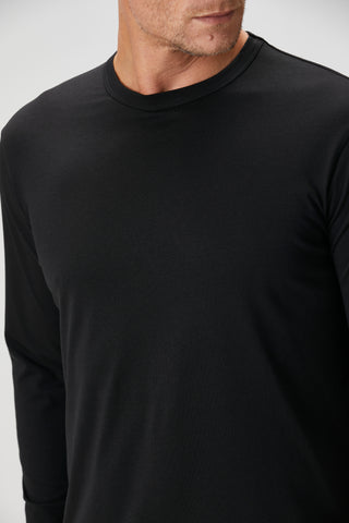 Siena | Uzun Kollu – Qsimple Muscle Fit Bisiklet Yaka Tişört - Siyah My Store