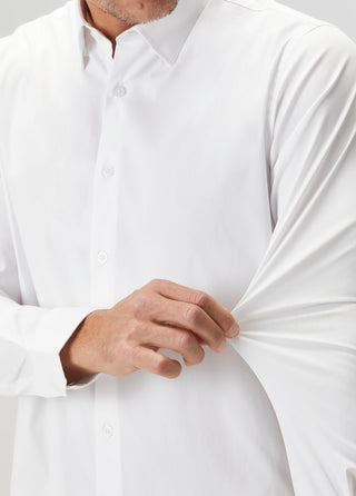 The Strategist | Travel B-Stretch Muscle Fit Gömlek-Beyaz SIMPLEQLOTH