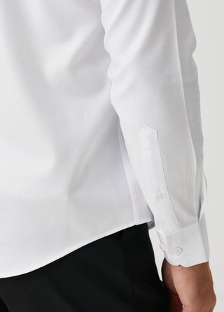 The Leader | Qsimple Muscle Fit İtalyan Yaka - Easy Iron Gömlek – Beyaz SIMPLEQLOTH