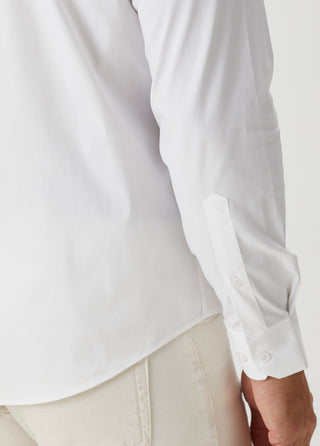 The Strategist | Travel B-Stretch Muscle Fit Gömlek-Beyaz SIMPLEQLOTH