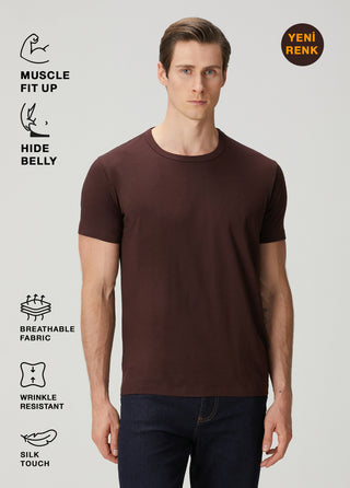 Bosphorus | Premium Modal Qsimple Muscle Up Fit Tişört – Bordo My Store