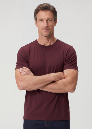 Bosphorus V2 | Ribana Yaka Premium Pamuk Modal - Qsimple Muscle Up Fit Tişört - Bordo My Store