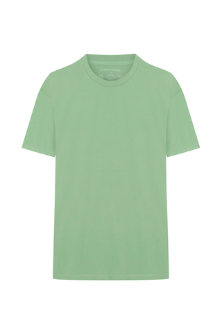 Cappadocia | Brushed Rayon Fluid - Qsimple Muscle Fit Hide Belly Tshirt - Valley Sage SIMPLEQLOTH