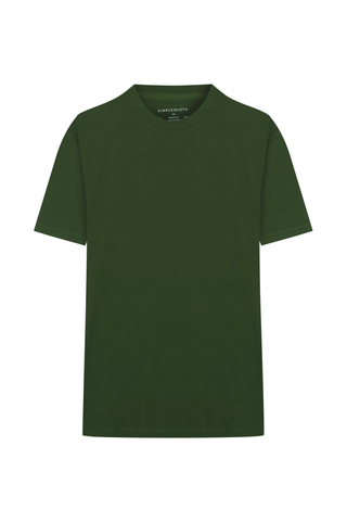Cappadocia | Brushed Rayon Fluid - Qsimple Muscle Fit Hide Belly Tshirt - Derin Haki SIMPLEQLOTH