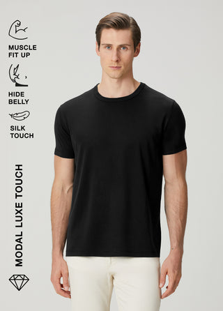 Kyoto | Modal Luxe Touch™ Qsimple Muscle Up Fit Tişört - Siyah My Store